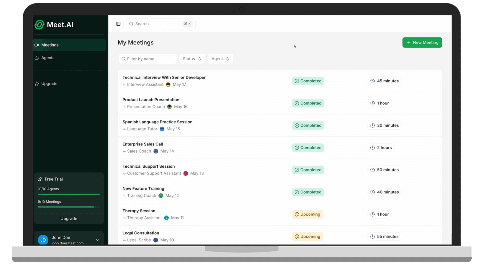 AI Video Meeting App